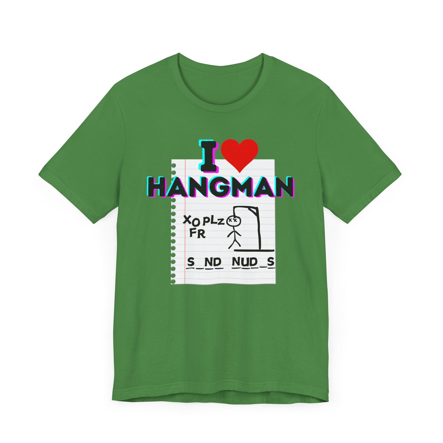 Funny "Hangman" Game Unisex Tee, Gag Shirt for Game Night, Humorous T-Shirt, Word Game Lovers, Game Night Top