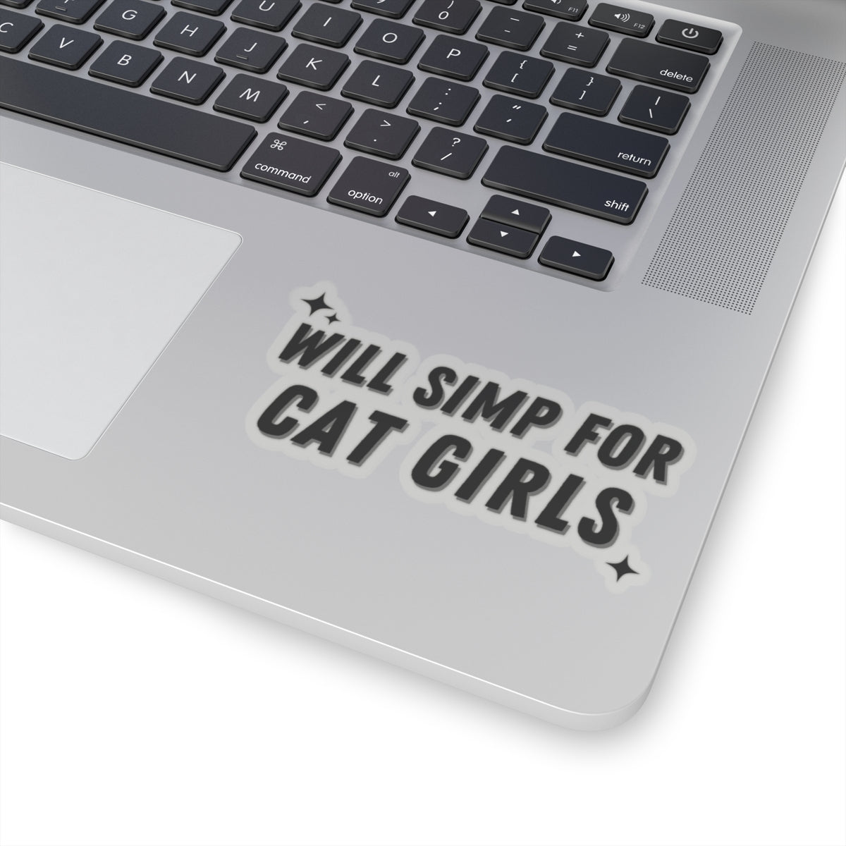 "Will Simp For Cat Girls" Kiss-Cut Stickers